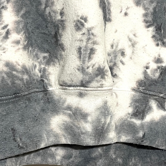 Bowery Supply Co. Tie Dye DAYDREAMER Hooded Gray White Sweatshirt Hoodie - Picture 5 of 11